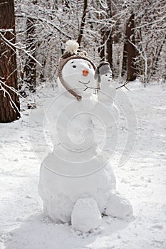 Snowman with baby snowman