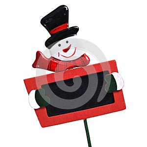 Snowman blackboard photo
