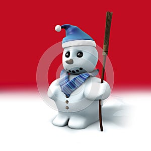 Snowman broom