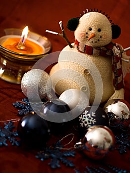 Snowman and Candle