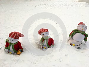 Snowman in Christmas dress