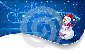 Snowman with Christmas text