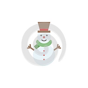 Snowman color icon. Elements of winter wonderland multi colored icons. Premium quality graphic design icon