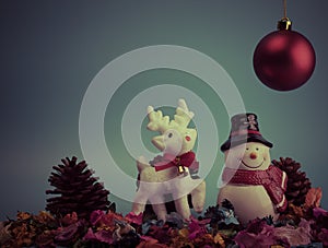 Snowman , Composition of the Christmas decorations