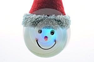 Snowman face illuminated