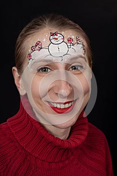 Snowman facepainting