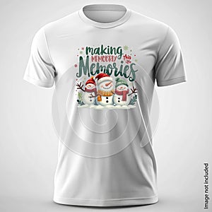 Snowman Family Memories Christmas t-shirt designs photo