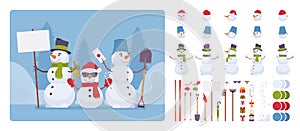 Snowman figure character set