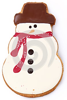 Snowman Gingerbread Cookie