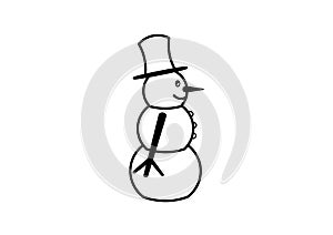 Snowman icon full resizable editable vector
