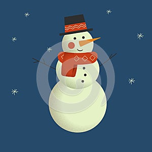 Snowman. New Year. Christmas.