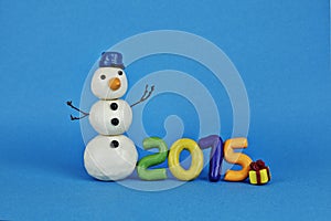 Snowman with numbers 2015