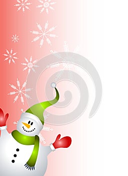 Snowman Page Border Red