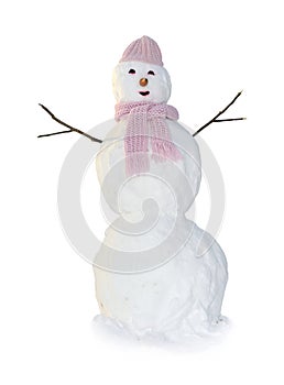 Snowman in pink