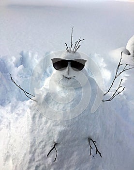 Snowman with Sunglasses