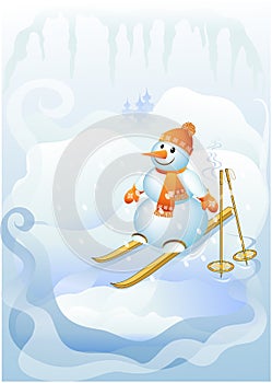 Snowman skier