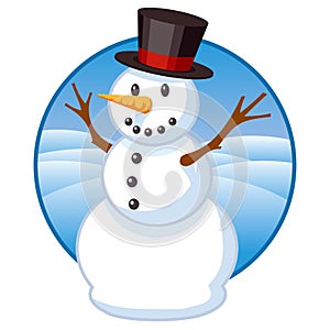 Snowman with top hat