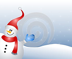 Snowman Waving Background