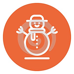 snowman, winter, Christmas, iceman Isolated Vector icon which can easily modify or edit