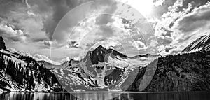 Snowmass monochrome amazing epic Mountain Scene