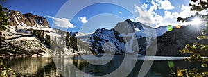 Snowmass Panorama Lake Side Sun Rays of Spring Warmth