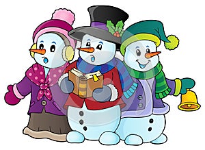 Snowmen carol singers theme image 1