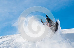 Snowmobile action photo