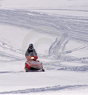 Snowmobiling in the Big Horn Mountains of Wyoming