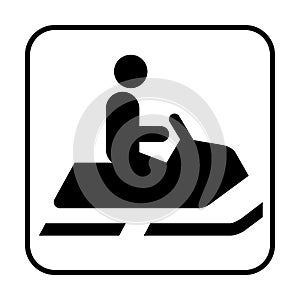 Snowmobiling symbol icon illustration