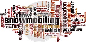 Snowmobiling word cloud