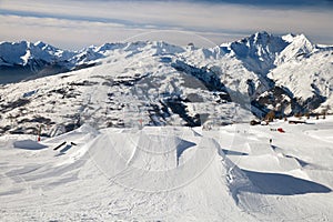 Snowpark in Les Arcs