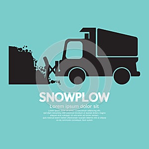 Snowplow Removing The Snow From Road