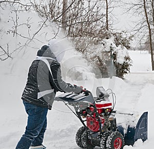 Snowplowing the driveway