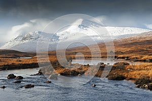 Snows on Rannoch Moor Hills