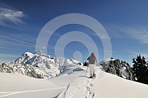 Snowshoeing in Mt Baker