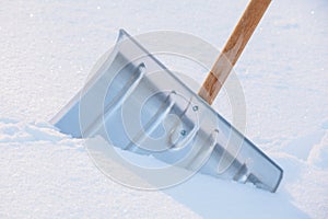 Snowshovel in the snowdrift