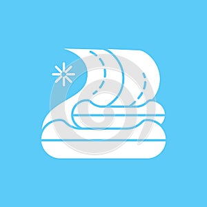 Snowskate glyph icon
