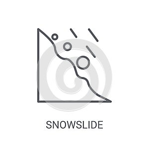 Snowslide icon. Trendy Snowslide logo concept on white backgroun