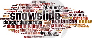 Snowslide word cloud