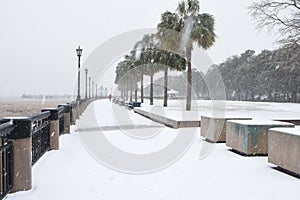 Snowstorm in Charleston, South Carolina photo