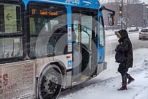 Snowstorm in Montreal during Covid-19 pandemic