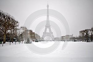 Snowstorm in Paris