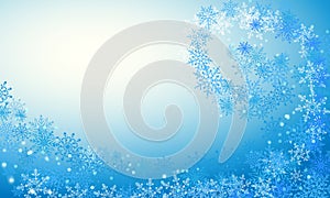 Snowstorm on transparent background. Abstract bright white shimmer glowing snowflakes. Christmas vector illustration