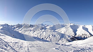 Snowy Alpine landscape