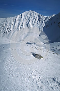 Snowy alpine landscape