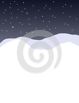 A snowy background