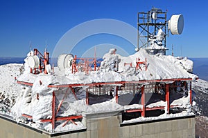 Snowy building on the Chopok, Slovakia