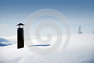 Snowy chimney