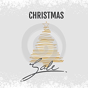 Snowy Christmas sale background design