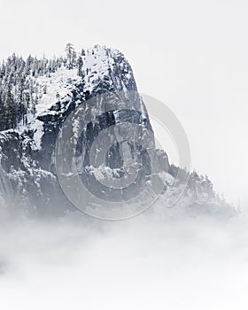 Snowy Cliff near Lake Tahoe - Lovers Leap Climbing Area